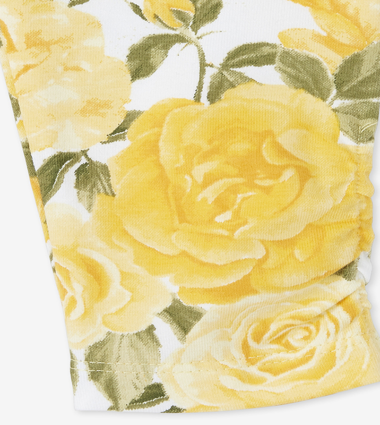 Buy The Children's Place Baby Girls Floral Leggings 2 Pack In Yellow