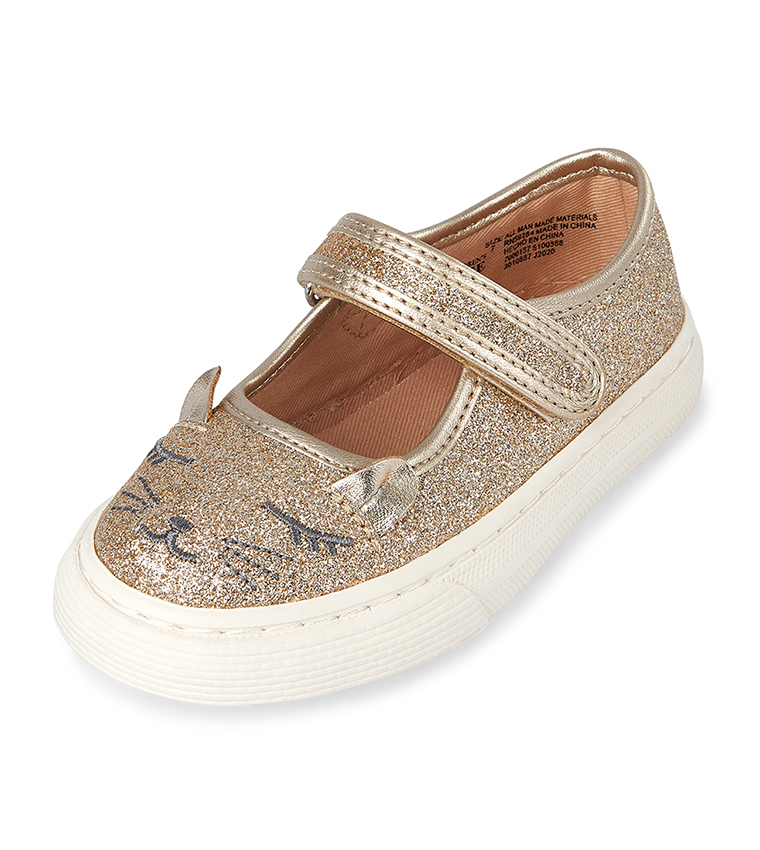 Buy The Children's Place Toddler Girls Glitter Cat Sneakers In