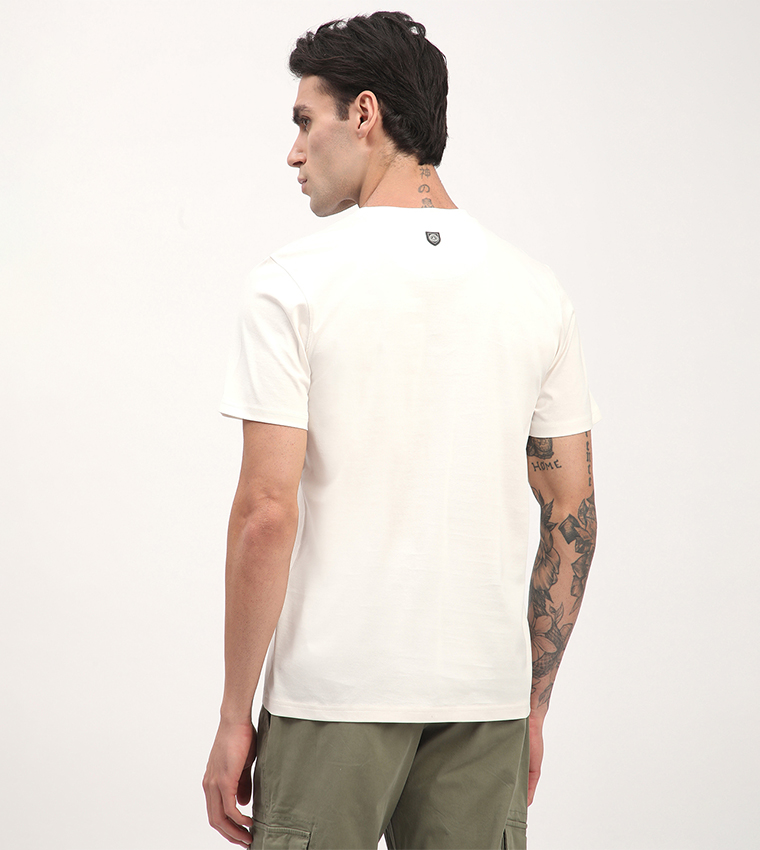Logo Printed Short Sleeves Casual T-Shirt