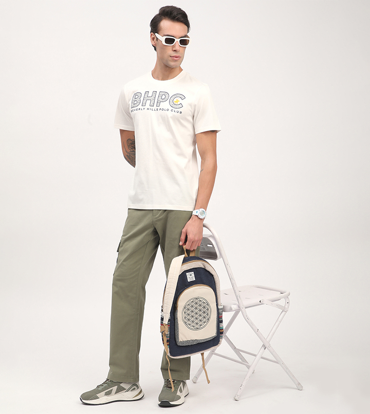 Logo Printed Short Sleeves Casual T-Shirt