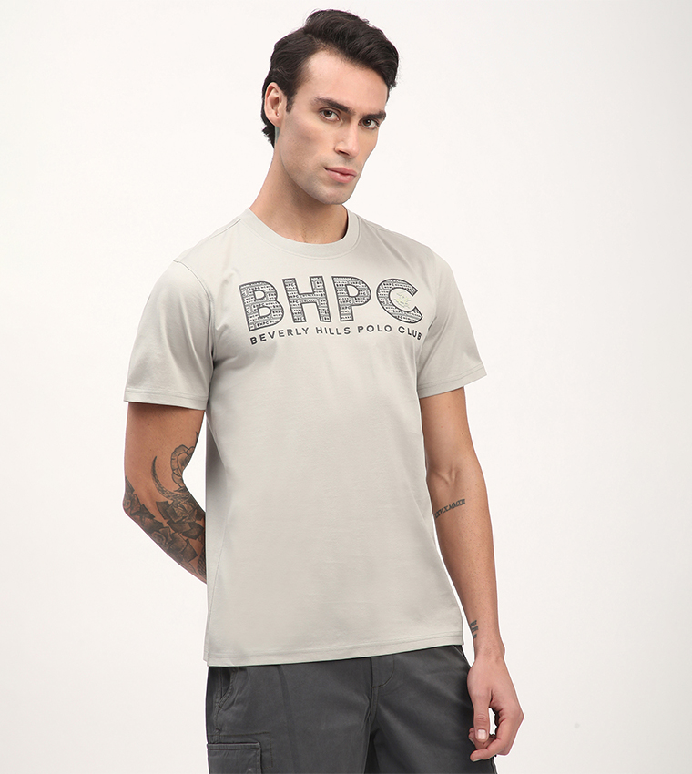 Logo Printed Short Sleeves Casual T-Shirt