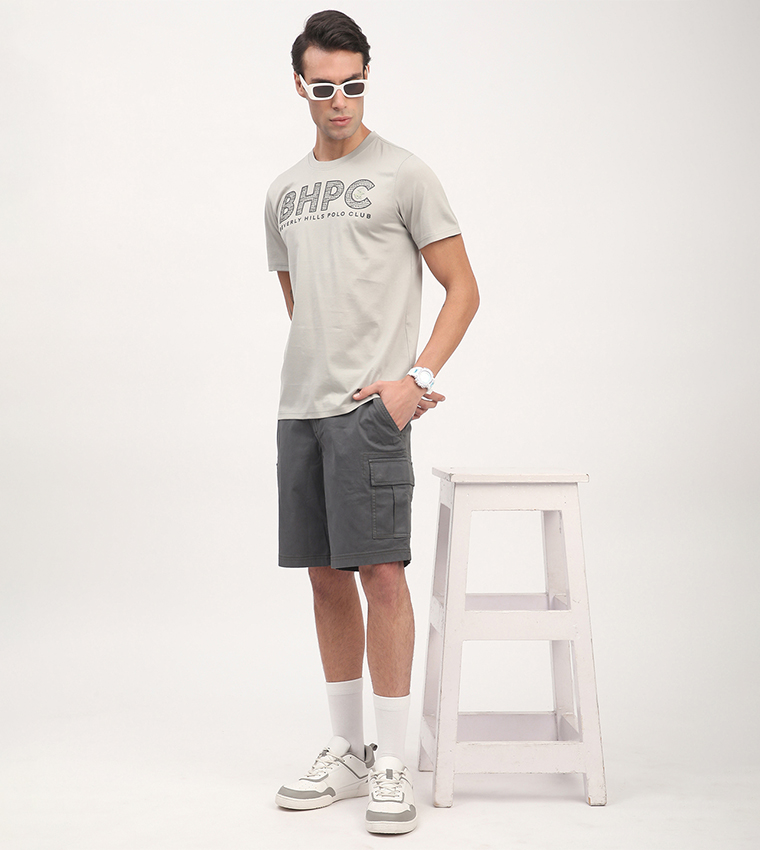 Logo Printed Short Sleeves Casual T-Shirt