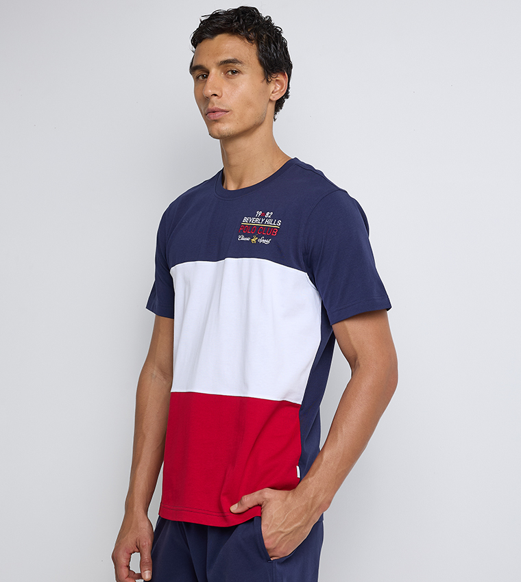 Color Block Short Sleeves T-Shirt