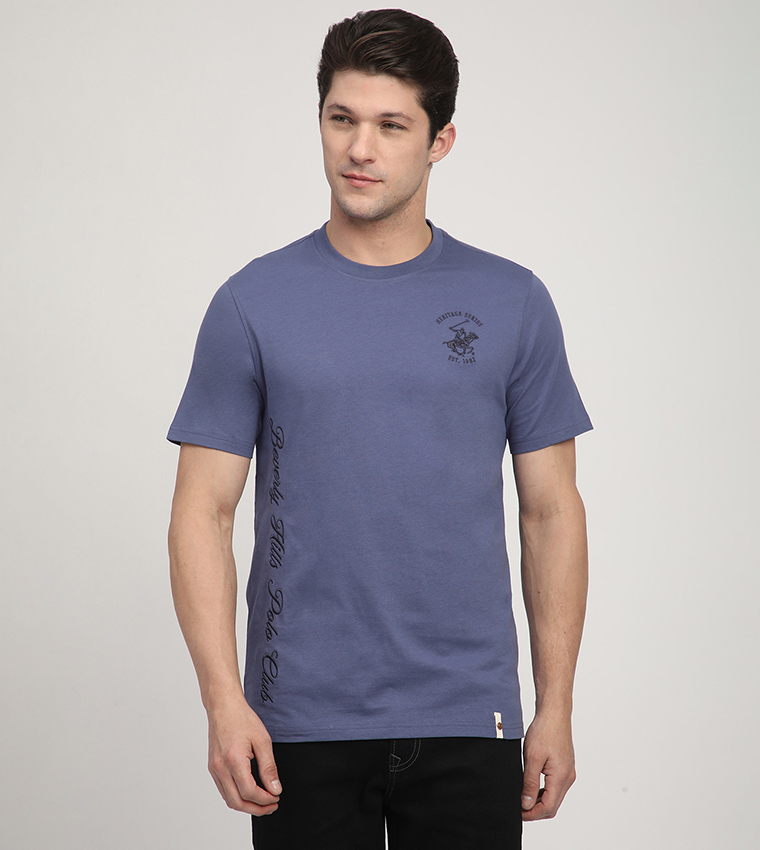 Logo Embroidered Crew Neck T-Shirt