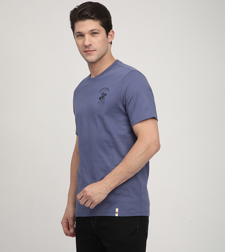 Logo Embroidered Crew Neck T-Shirt