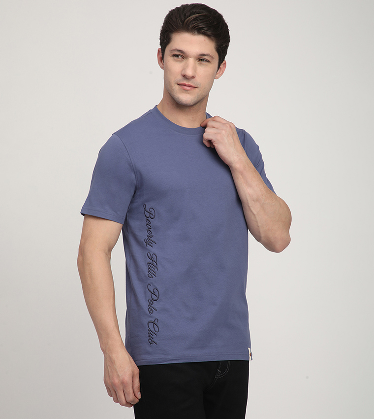 Logo Embroidered Crew Neck T-Shirt