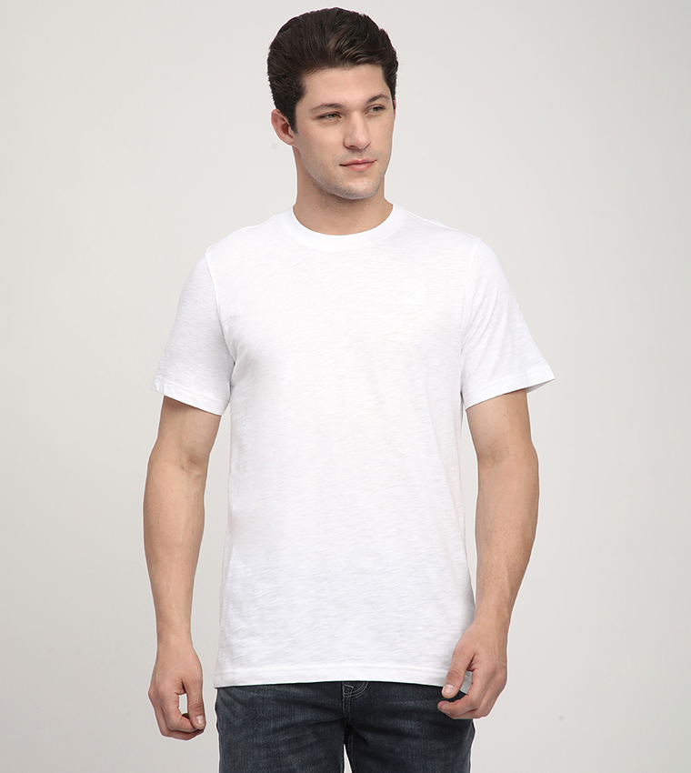 Logo Embroidered Crew Neck T-Shirt