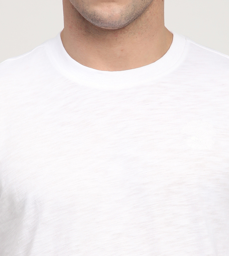 Logo Embroidered Crew Neck T-Shirt