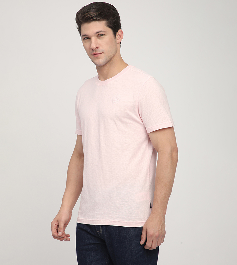 Logo Embroidered Crew Neck T-Shirt
