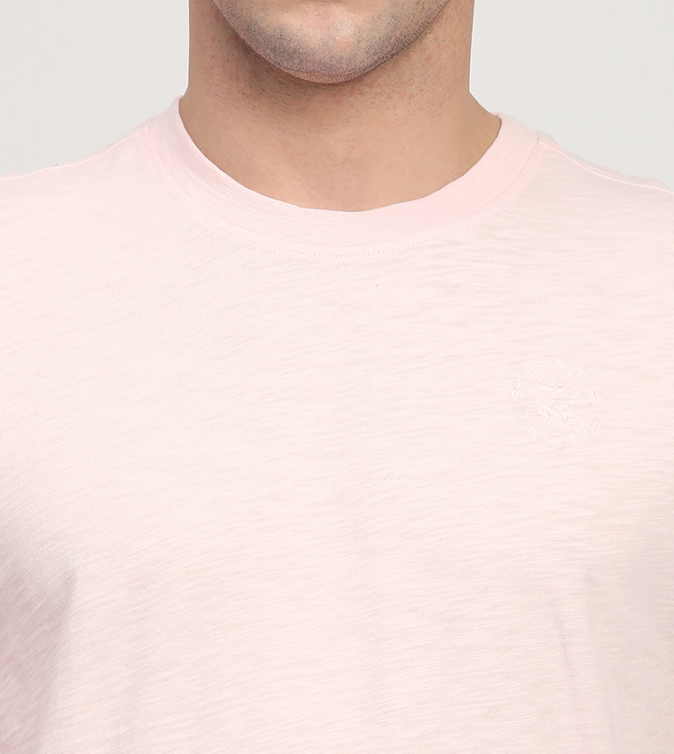 Logo Embroidered Crew Neck T-Shirt