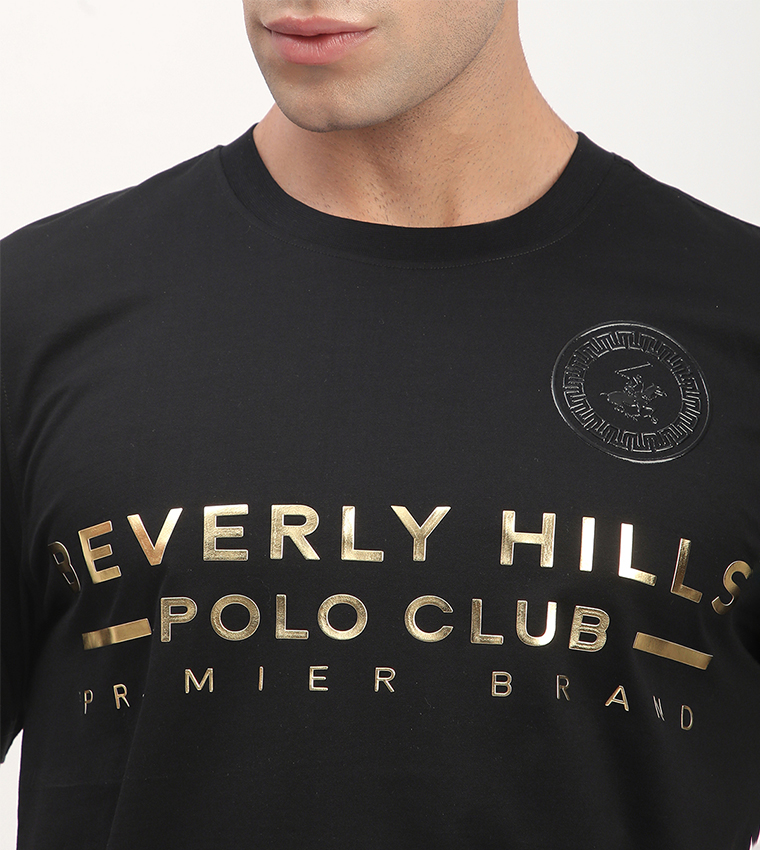 Logo Printed Short Sleeves Casual T-Shirt