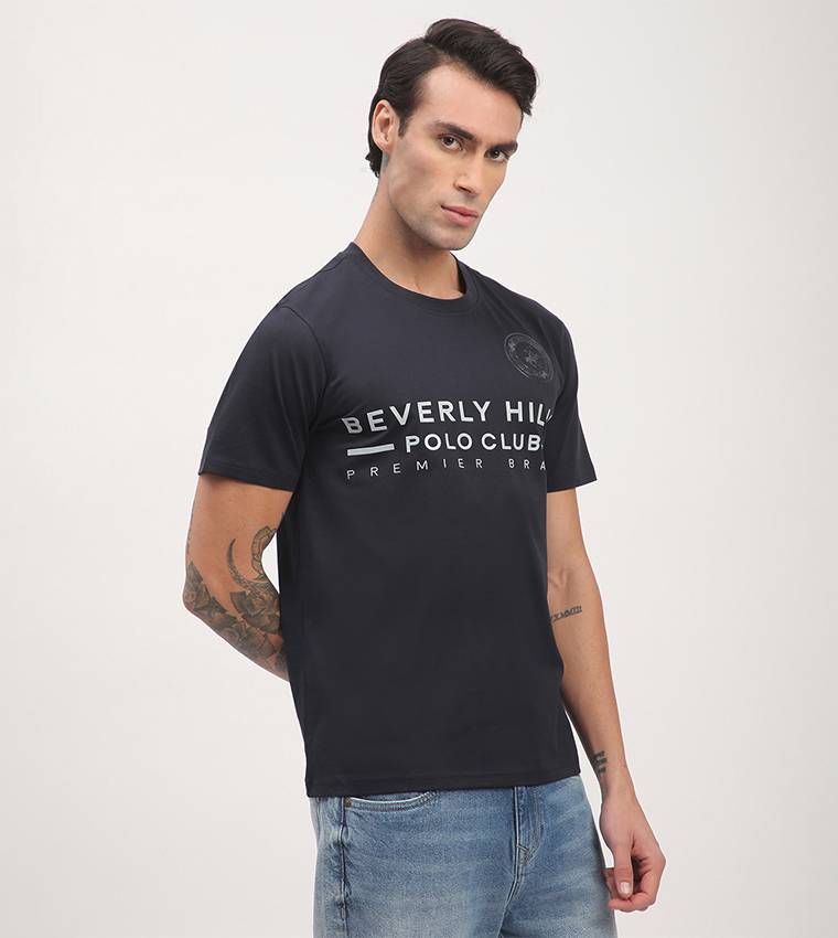 Logo Printed Short Sleeves Casual T-Shirt