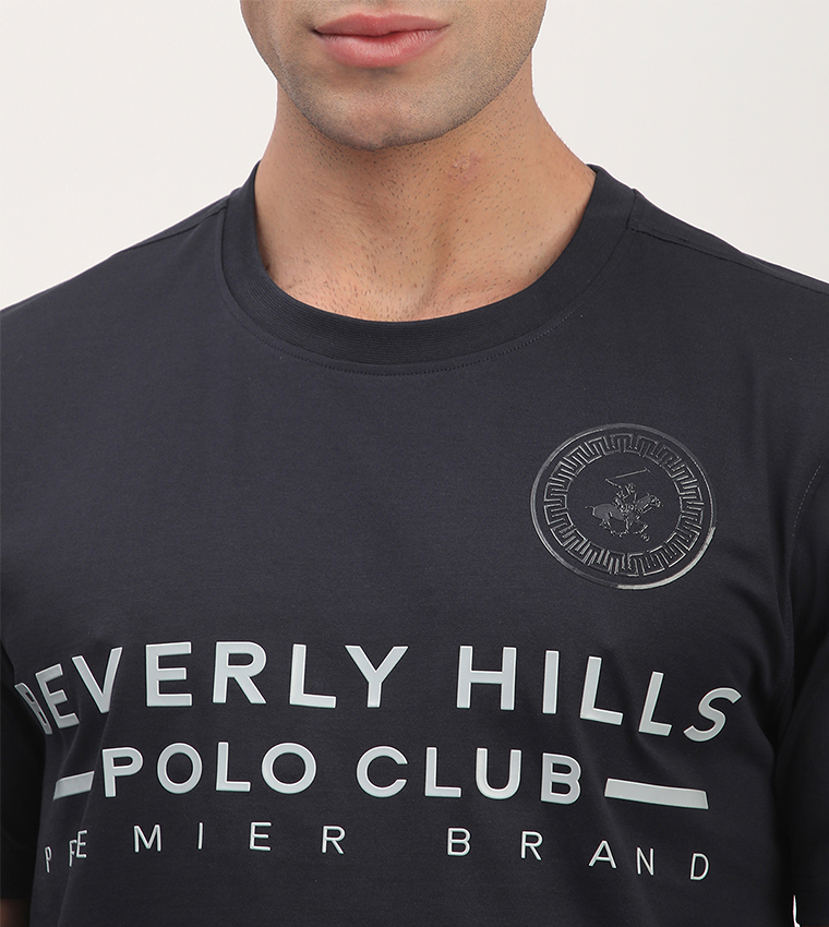 Logo Printed Short Sleeves Casual T-Shirt