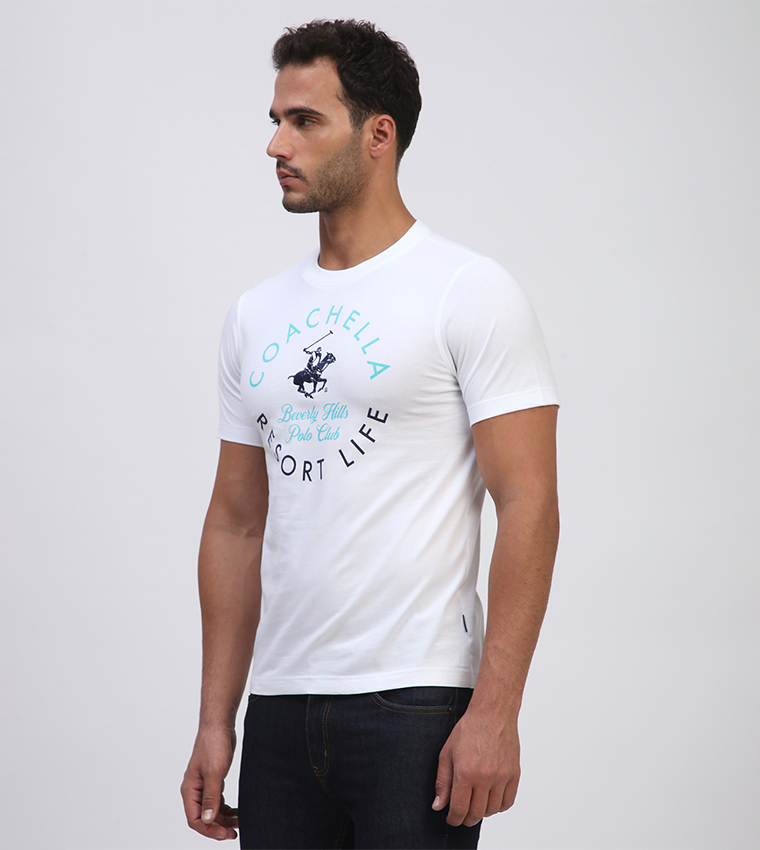 تيشيرت كاجوال بأكمام قصيرة  وطبعة 