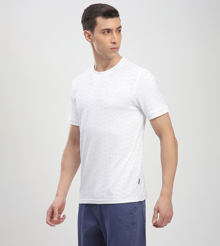 Textured Short Sleeves T-Shirt