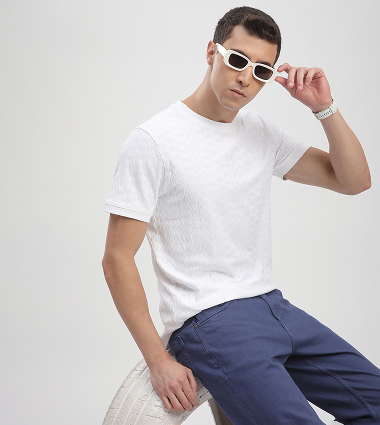 Textured Short Sleeves T-Shirt