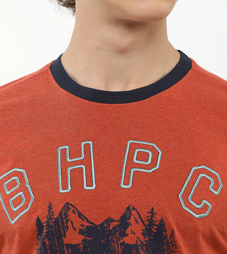 Embroidered Crew Neck T-Shirt