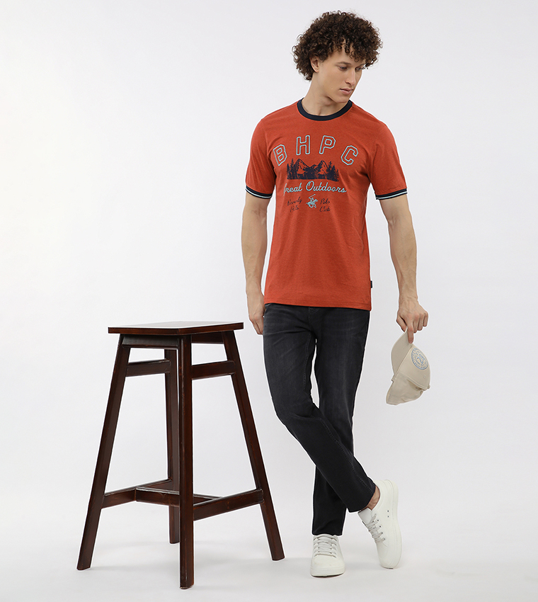 Embroidered Crew Neck T-Shirt