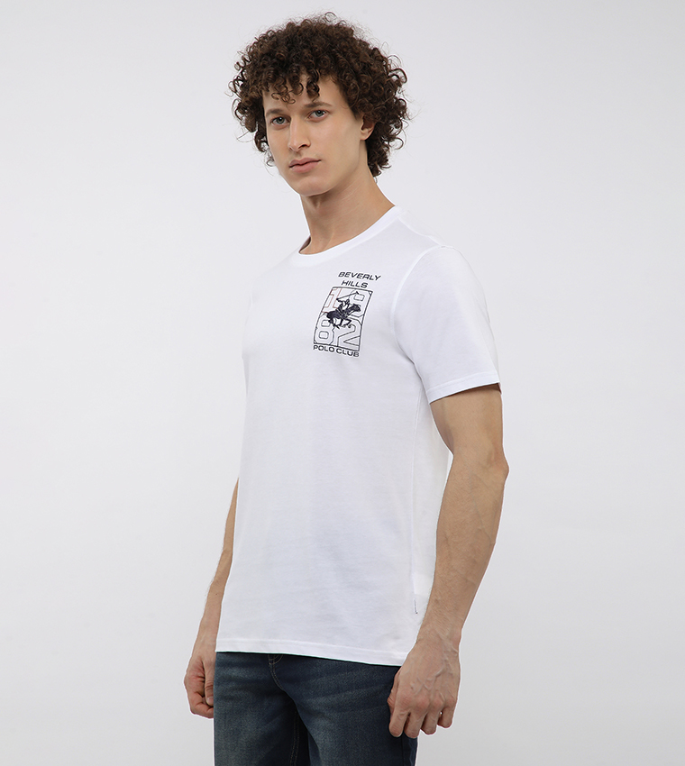 Long Printed Crew Neck T-Shirt