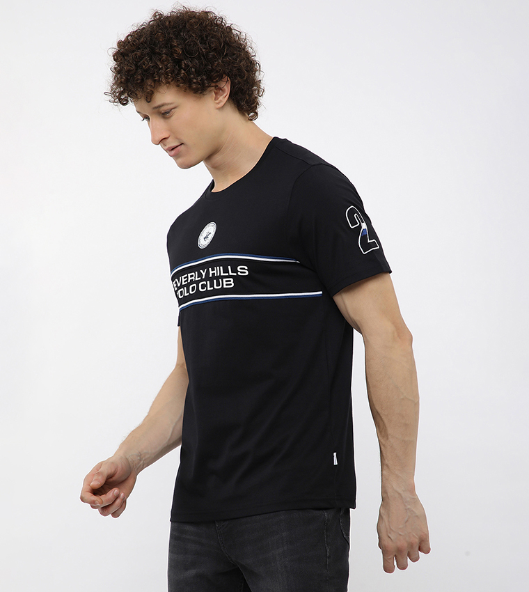 Long Printed Crew Neck T-Shirt