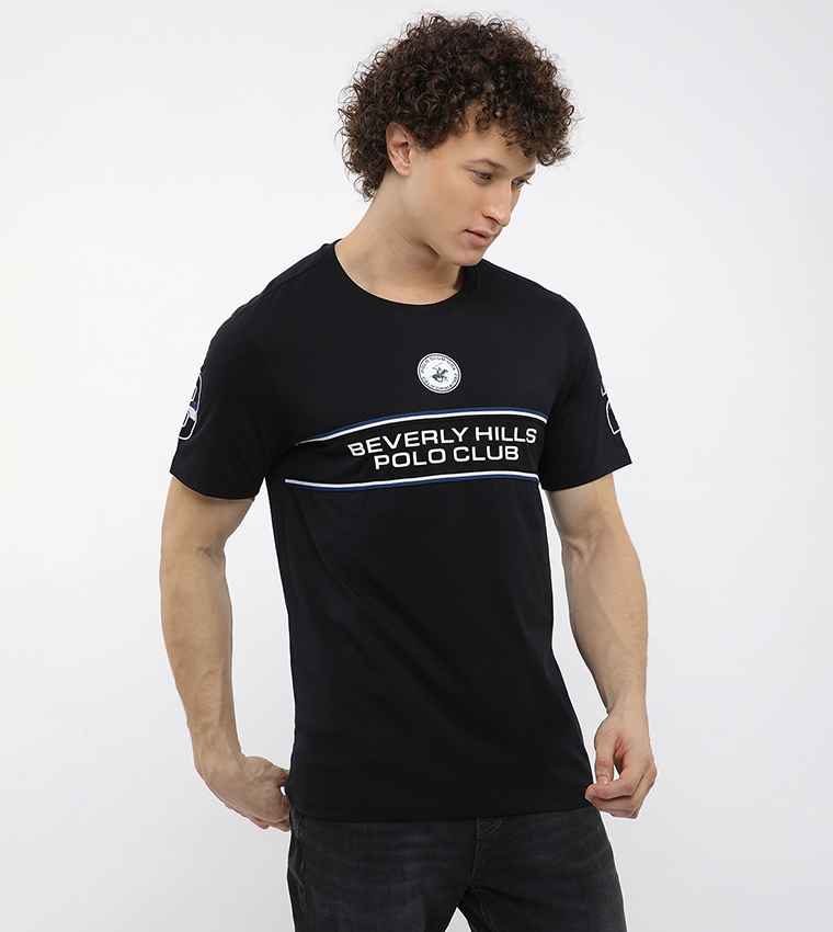 Long Printed Crew Neck T-Shirt