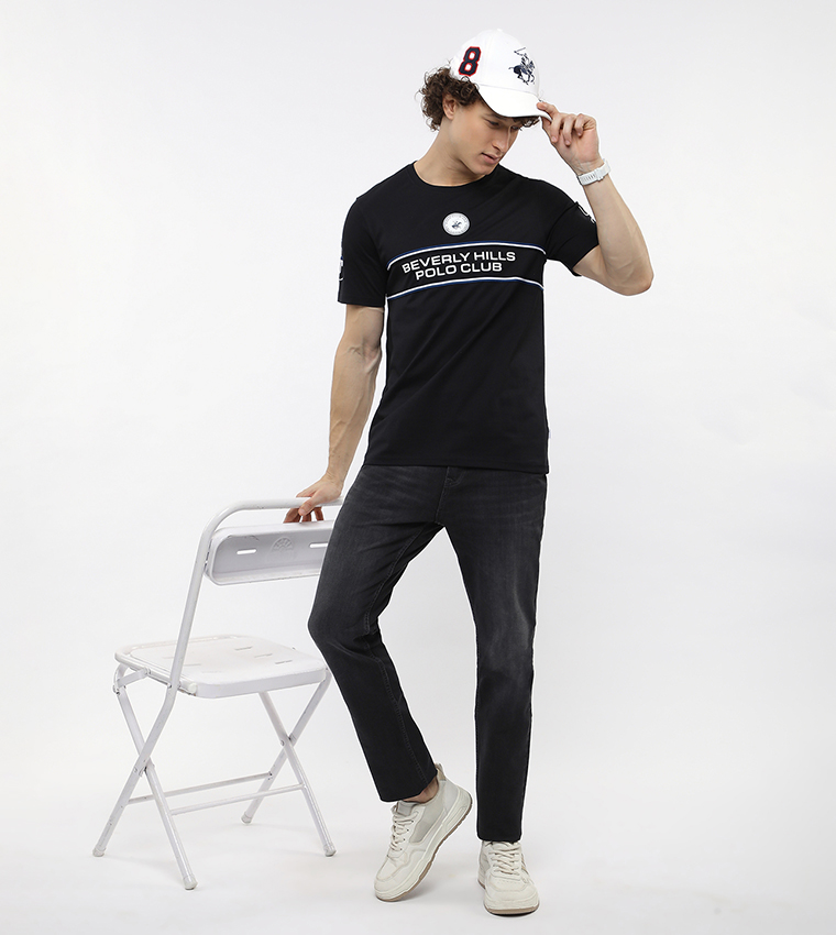 Long Printed Crew Neck T-Shirt