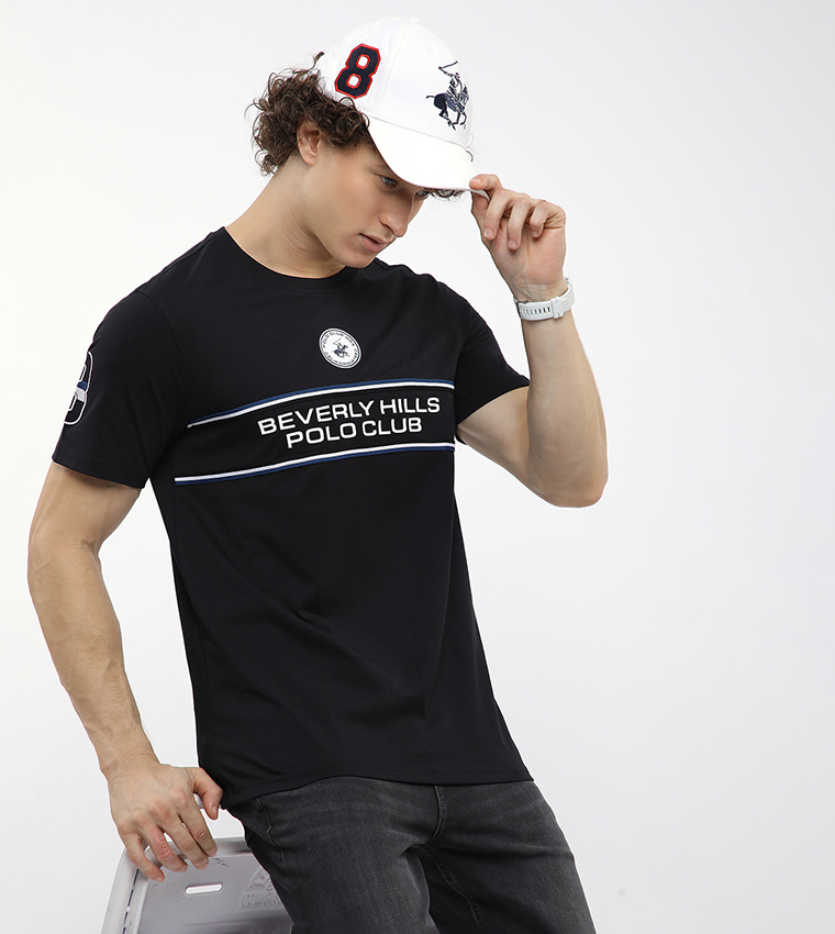 Long Printed Crew Neck T-Shirt