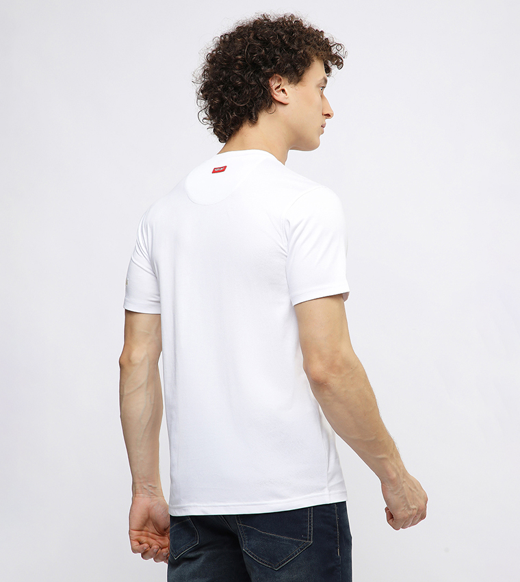 Logo Embroidered Crew Neck T-Shirt