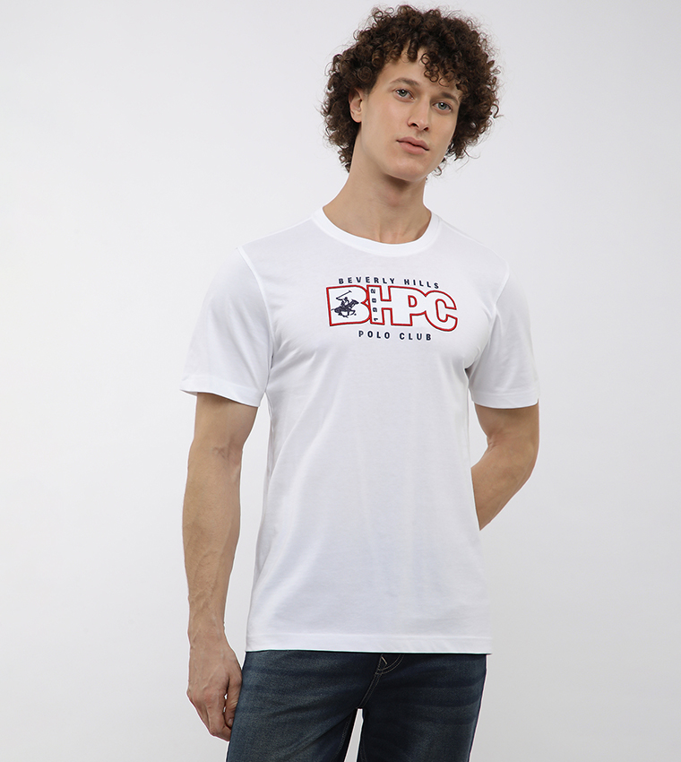 Logo Embroidered Crew Neck T-Shirt