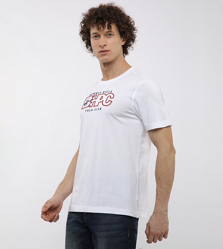 Logo Embroidered Crew Neck T-Shirt