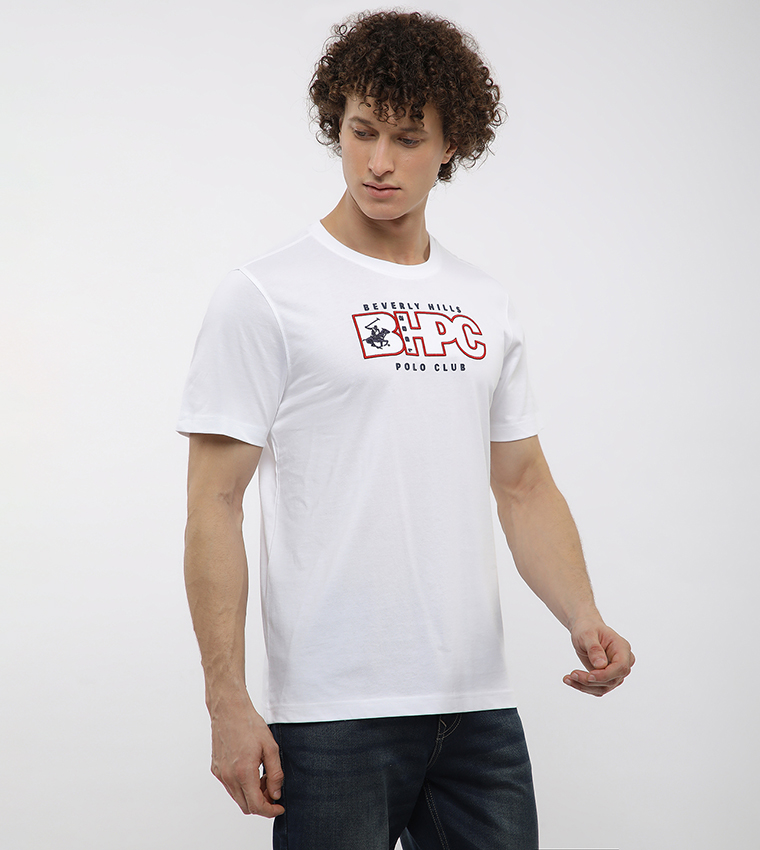 Logo Embroidered Crew Neck T-Shirt