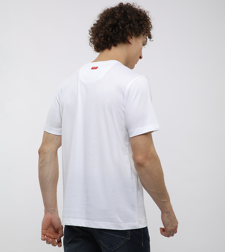 Logo Embroidered Crew Neck T-Shirt