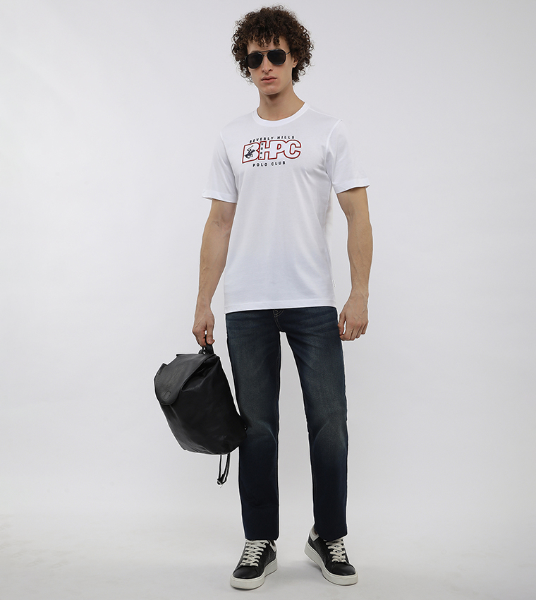 Logo Embroidered Crew Neck T-Shirt
