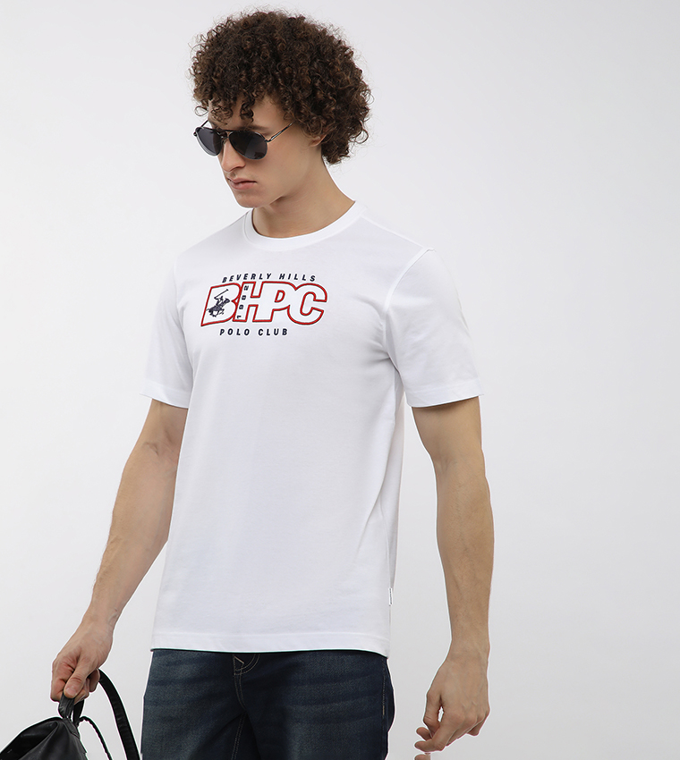 Logo Embroidered Crew Neck T-Shirt