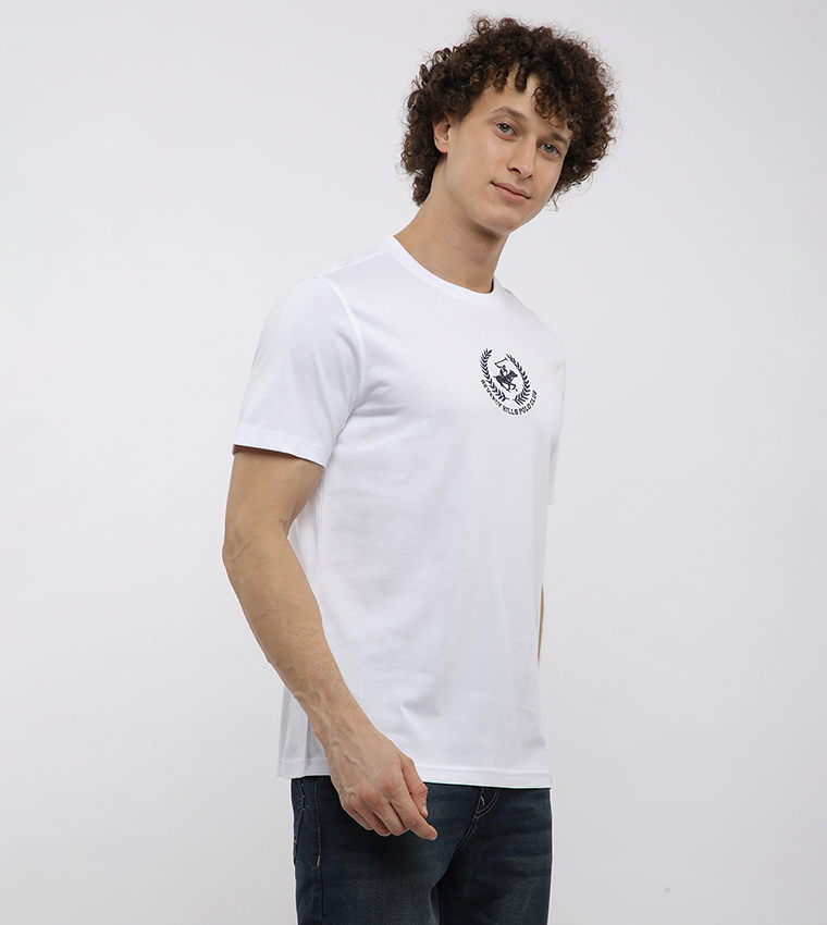 Logo Embroidered Crew Neck T-Shirt
