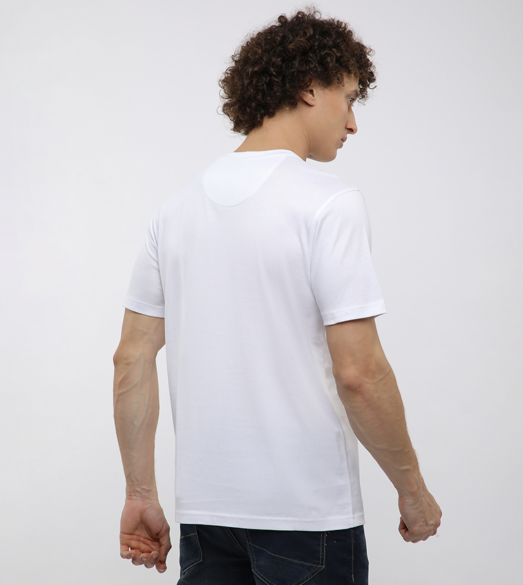 Logo Embroidered Crew Neck T-Shirt