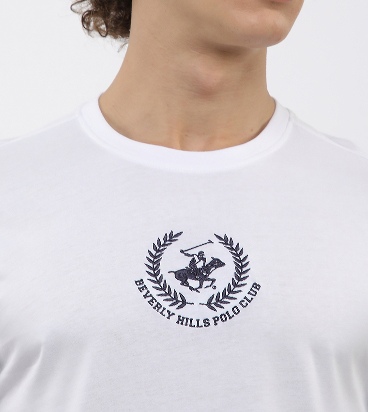 Logo Embroidered Crew Neck T-Shirt