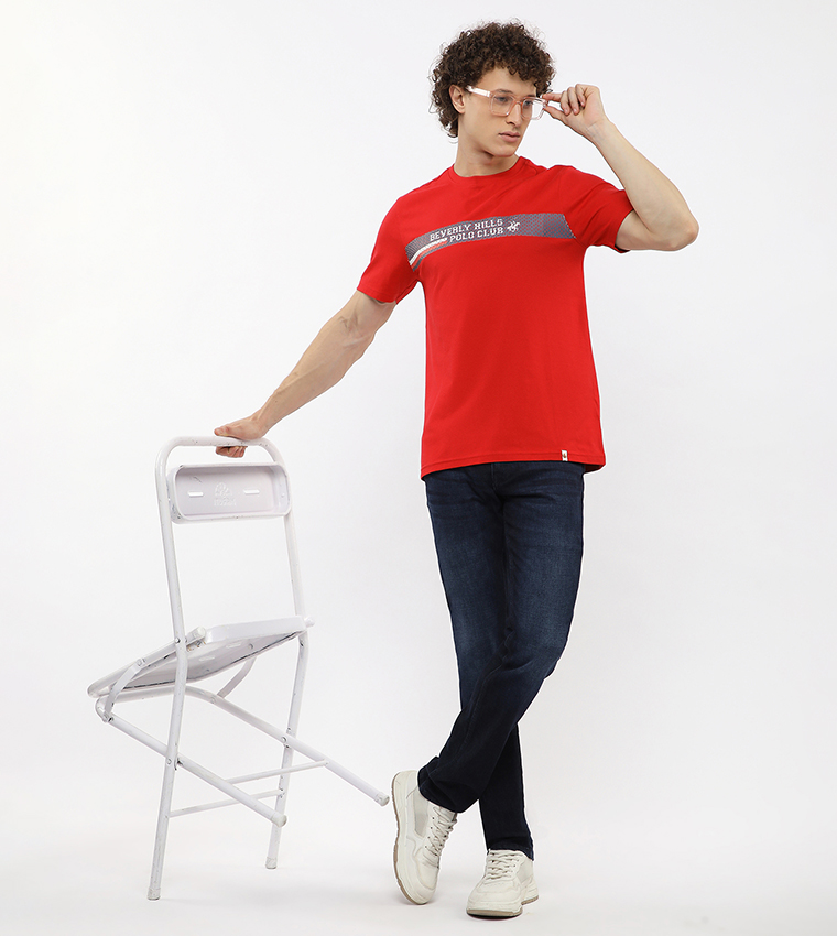 Logo Printed Crew Neck T-Shirt