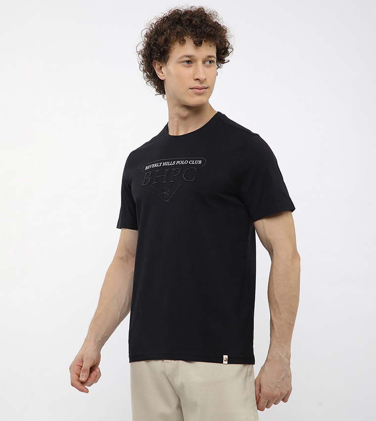 Logo Embroidered Crew Neck T-Shirt
