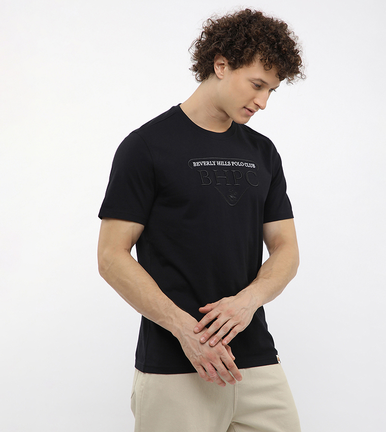 Logo Embroidered Crew Neck T-Shirt