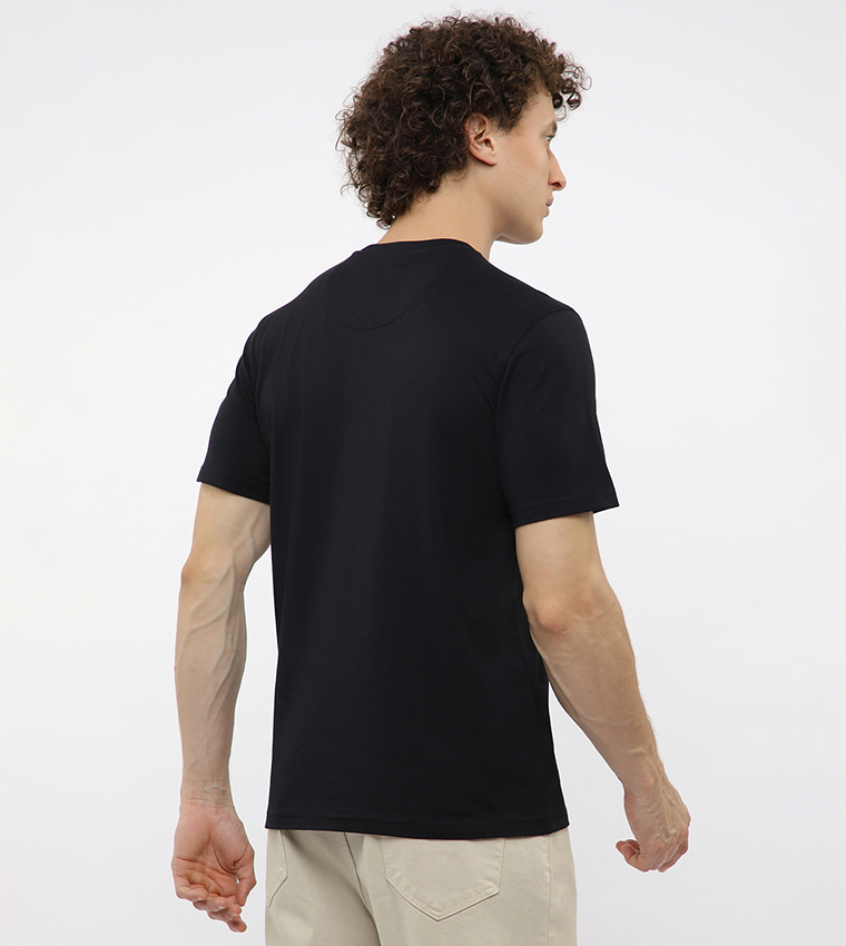 Logo Embroidered Crew Neck T-Shirt