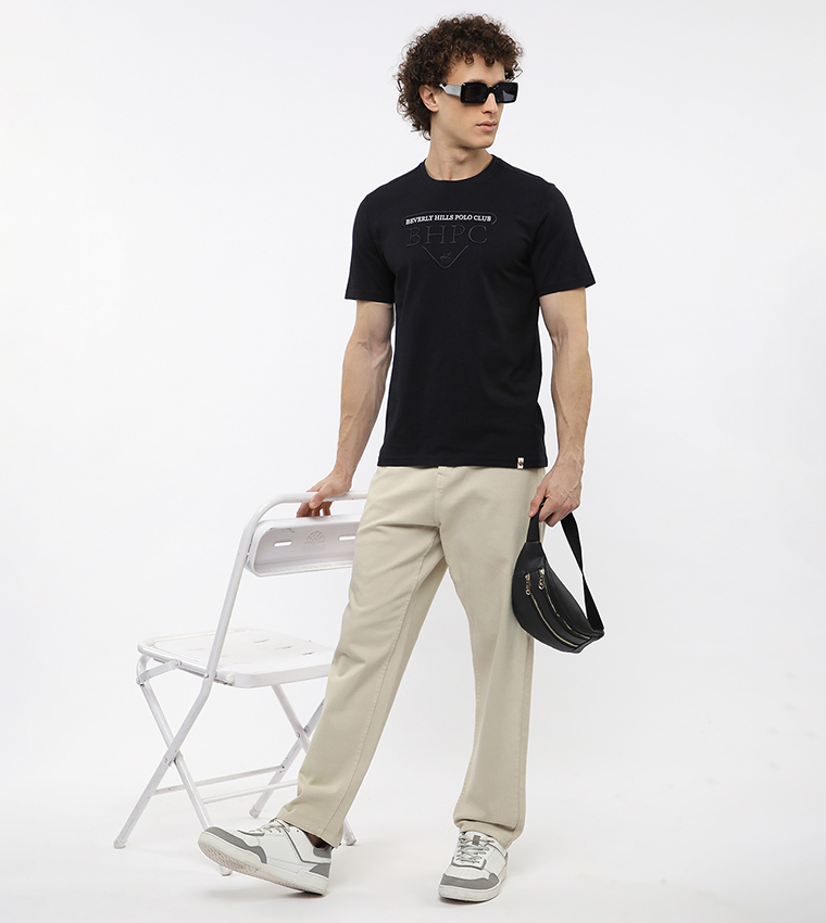 Logo Embroidered Crew Neck T-Shirt