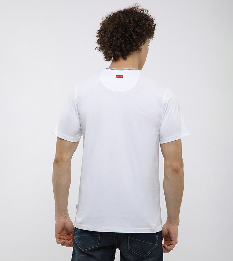 Logo Embroidered Crew Neck T-Shirt