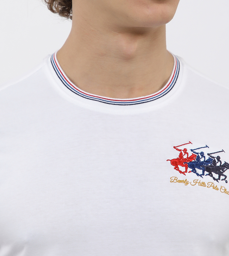 Logo Embroidered Crew Neck T-Shirt