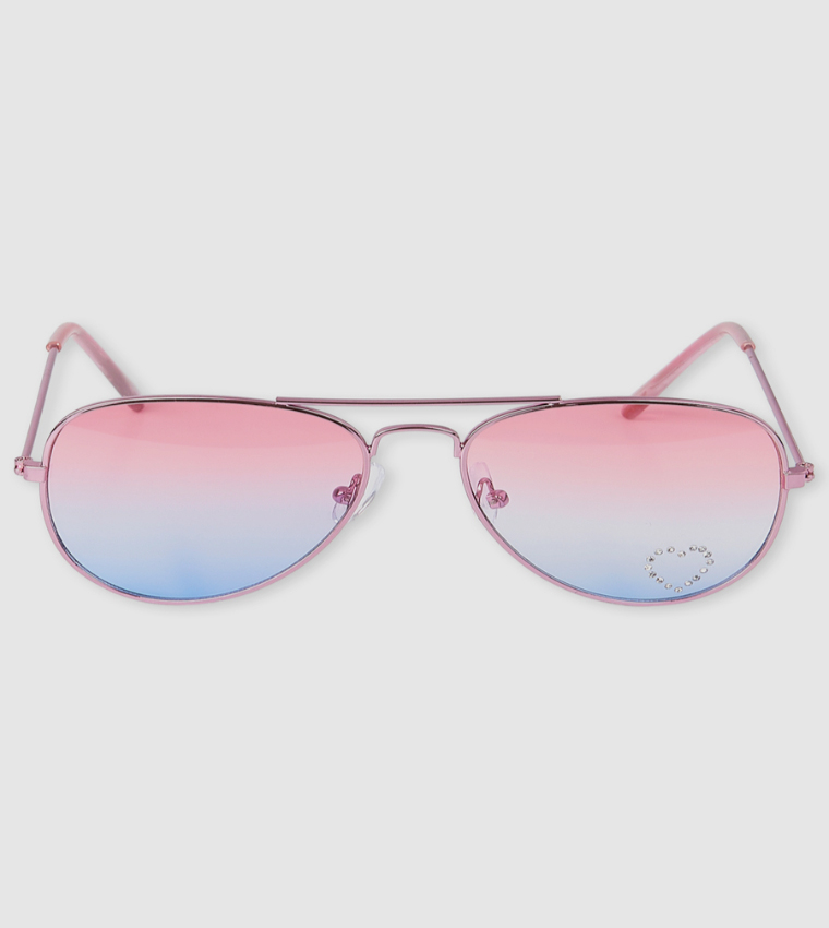 Buy The Children s Place Heart Aviator Sunglasses In Pink 6thStreet Oman