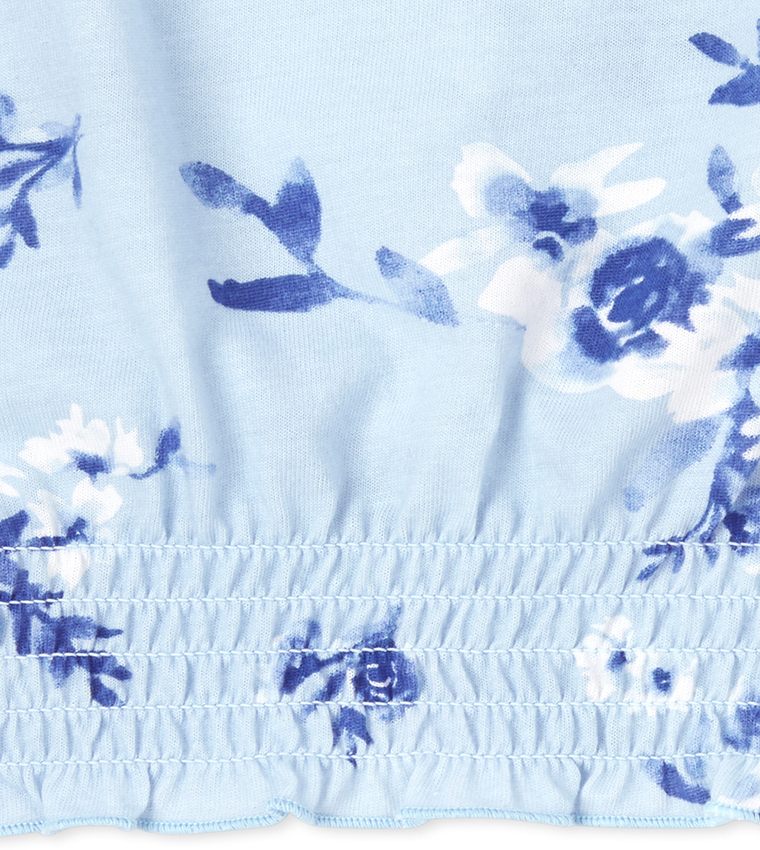 Girls Floral Smocked Top-Rapids