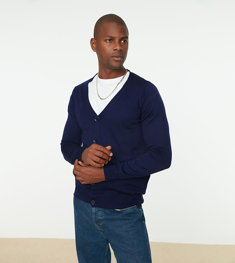 Muscle fit outlet cardigan