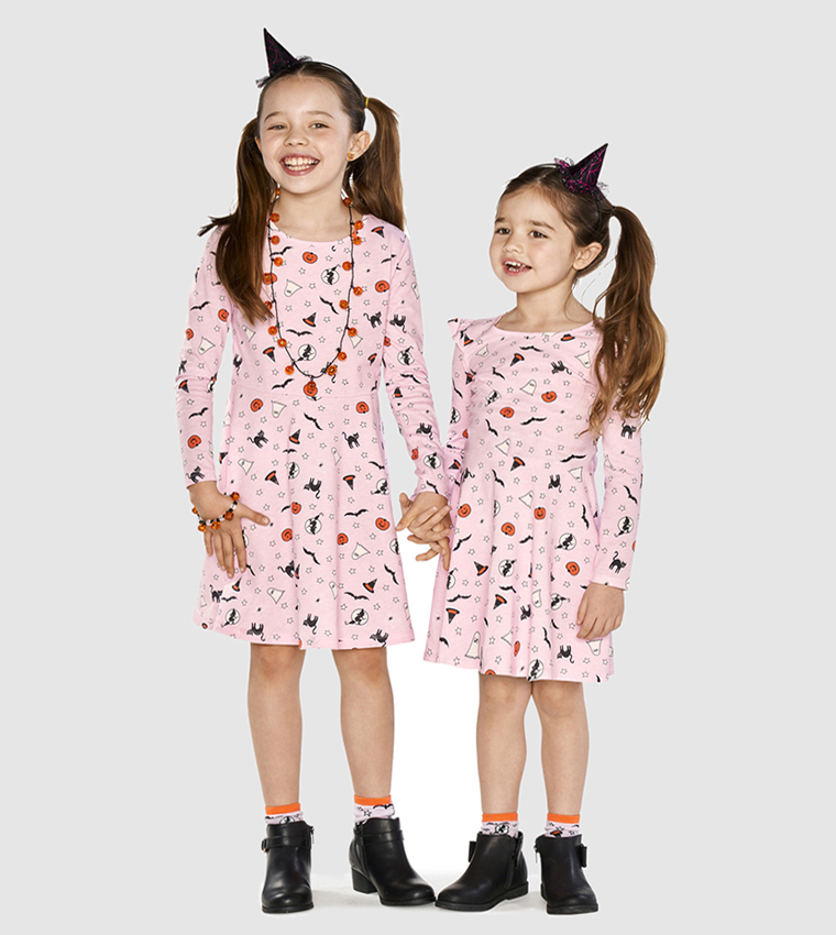 Long Sleeves Ki Halloween Frocks