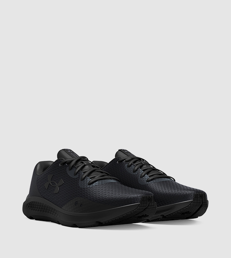 Buy Under Armour Charged Pursuit 3 Lace Up Running Shoes In Black ...