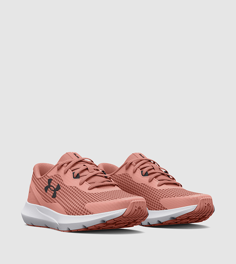 Surge 3 Running Shoes in Pink Sands by Under Armour 3024894-600